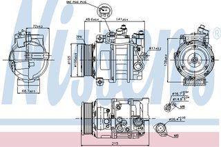 A/C COMPR C320 (W204) CDI 07 - ΚΑΙΝ. NISSENS 89520 MERCEDES-BENZ C-CLASS MERCEDES-BENZ CLK MERCEDES-BENZ CLS MERCEDES-BENZ E-CLASS MERCEDES-BENZ GLK-CLASS