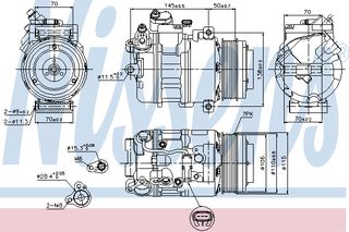 A/C COMP BMW 5-SERIES F10  10- ΚΑΙΝ. NISSENS 89574 BMW 5 BMW 7 BMW X5 BMW X6