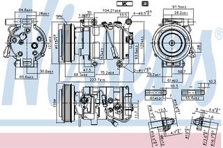 A/C COMP MAZDA 6 07- ΚΑΙΝ. NISSENS 89609 MAZDA 6