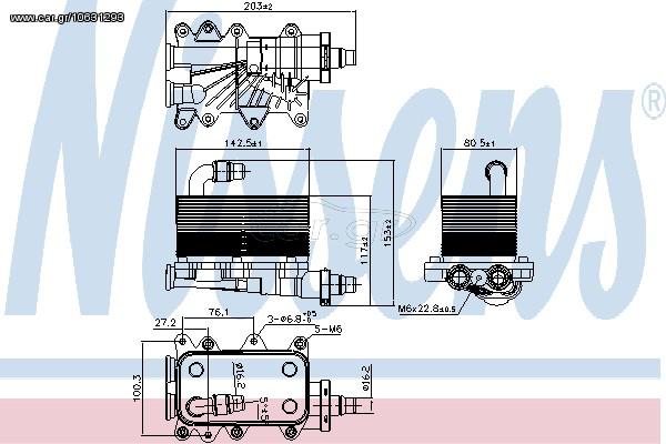 ΨΥΓ.ΛΑΔ.BMW 5-SERIES E60 03- ΚΑΙΝ. NISSENS 90673 BMW 5 BMW 6 BMW 7 BMW X3