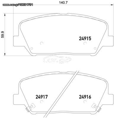 ΤΑΚΑΚ.ΕΜ.HYUNDAI I30 16 ΚΑΙΝ. BREMBO P30065 HYUNDAI GRANDEUR HYUNDAI i30 HYUNDAI VELOSTER KIA CEE`D KIA CEE'D KIA OPTIMA KIA PRO