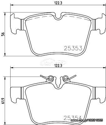 ΤΑΚΑΚ.ΟΠ.M.B W205 ΚΑΙΝ. BREMBO P50122 MERCEDES-BENZ C-CLASS