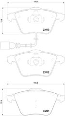 ΣΕΤ ΤΑΚΑΚ.ΕΜ.AUDI S3/TT 06- ΚΑΙΝ. BREMBO P85129 AUDI A3 AUDI TT VW GOLF VW SCIROCCO