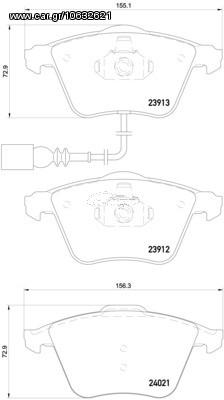 ΣΕΤ ΤΑΚΑΚ.ΕΜ.AUDI S3/TT 06- ΚΑΙΝ. BREMBO P85129 AUDI A3 AUDI TT VW GOLF VW SCIROCCO