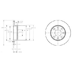 SET ΔΙΣΚΟΠΛΑΚΕΣ EM CORSA C 03- ΚΑΙΝ. DELPHI BG3567 OPEL CORSA