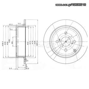 SET ΔΙΣΚΟΠΛΑΚΕΣ ΟΠ COROLLA 02- ΚΑΙΝ. DELPHI BG3889 TOYOTA COROLLA