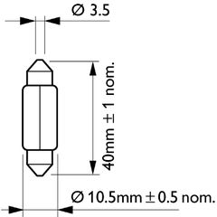 ΛΑΜΠΑ T10,5X43 24V 5W ΚΑΙΝ. PHILIPS 48233473