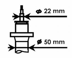 ΑΜΟΡΤ.ΕΜ.ULTRASR VW GROUP 22MM ΚΑΙΝ. KYB 324703 AUDI A3 SEAT ALTEA SEAT LEON SEAT TOLEDO SKODA OCTAVIA SKODA YETI VW GOLF VW JETTA