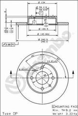 ΔΙΣΚΟΙ ΦΡΕΝΩΝ A33 1.7 IE(ABS)R ΚΑΙΝ. BREMBO 08491710 ALFA ROMEO 145 ALFA ROMEO 146 ALFA ROMEO 33