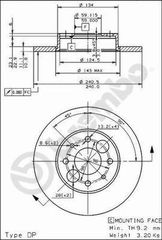 ΔΙΣΚΟΙ ΦΡΕΝΩΝ A33 4WD ΚΑΙΝ. BREMBO 08491720 ALFA ROMEO 33