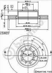 ΔΙΣΚΟΙ ΦΡΕΝΩΝ MB W-126 85-91 ΚΑΙΝ. BREMBO 09492810 MERCEDES-BENZ S-CLASS