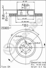 ΔΙΣΚΟΙ ΦΡΕΝΩΝ Α-164 2.0CC90-EM ΚΑΙΝ. BREMBO 09521510 ALFA ROMEO 164 FIAT CROMA LANCIA THEMA