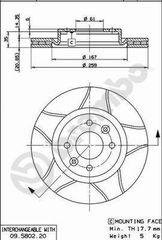 ΔΙΣΚΟΙ ΦΡΕΝΩΝ ΜΑΧ ΚΑΙΝ. BREMBO 09580276 DACIA LOGAN DACIA SANDERO NISSAN KUBISTAR RENAULT 19 RENAULT CLIO RENAULT KANGOO RENAULT LOGAN RENAULT MEGANE RENAULT THALIA RENAULT TWINGO