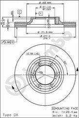 ΔΙΣΚΟΙ ΦΡ.MITSUBISI L300 4X4 ΚΑΙΝ. BREMBO 09681710 MITSUBISHI L200 MITSUBISHI L300 MITSUBISHI PAJERO