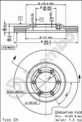 ΔΙΣΚΟΙ ΦΡΕΝΩΝ FRONTERA 95- ΚΑΙΝ. BREMBO 09686610 ISUZU TROOPER OPEL FRONTERA OPEL MONTEREY