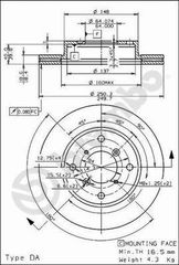 ΔΙΣΚΟΙ ΦΡΕΝΩΝ SWIFT 1,3 GTi89- ΚΑΙΝ. BREMBO 09690510 SUZUKI SWIFT