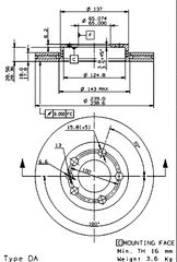 ΔΙΣΚΟΙ ΦΡ.ΕΜ.POLO,FABIA 1.2 ΚΑΙΝ. BREMBO 09848310 SKODA FABIA VW FOX VW POLO