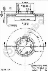 ΔΙΣΚΟΙ ΦΡ.ΕΜ.FORD TRANSIT FWD ΚΑΙΝ. BREMBO 09896010 FORD TRANSIT