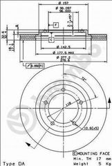 ΔΙΣΚΟΙ ΦΡ.EM.FEROZA1.6 ΚΑΙΝ. BREMBO 09914110 DAIHATSU FEROZA DAIHATSU ROCKY DAIHATSU WILDCAT/ROCKY