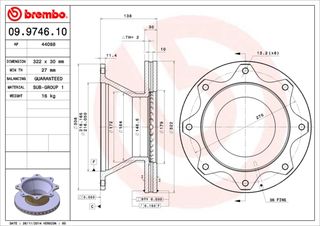 ΔΙΣΚΟΙ ΦΡ. VOLVO 322 30 8 13 ΚΑΙΝ. BREMBO 09974610 VOLVO FL