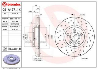 XR ΔΙΣ.ΦΡ.ΕΜ.FORD GALAXY ΚΑΙΝ. BREMBO 09A4271X FORD GALAXY FORD MONDEO FORD S-MAX LAND ROVER FREELANDER LAND ROVER RANGE VOLVO S60 VOLVO S80 VOLVO V60 VOLVO V70 VOLVO XC70