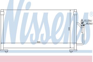 ΣΥΜΠΥΚ GALANT -99 US ΚΑΙΝ. NISSENS 94491 MITSUBISHI GALANT