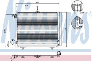 ΣΥΜΠΥΚΝΩΤΗΣ CITROEN C3  02- ΚΑΙΝ. NISSENS 94595 CITROEN C2 CITROEN C3 CITROEN C4 CITROEN DS3 PEUGEOT 1007 PEUGEOT 2008 PEUGEOT 207 PEUGEOT 208