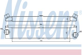 INTERCOOLER PEUGEOT BOXER 06- ΚΑΙΝ. NISSENS 96623 CITROEN JUMPER FIAT DUCATO PEUGEOT BOXER