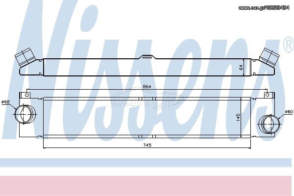 INTERCOOLER PEUGEOT BOXER 06- ΚΑΙΝ. NISSENS 96623 CITROEN JUMPER FIAT DUCATO PEUGEOT BOXER