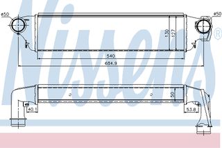 INTERCOOLER BMW E46 320 D 98- ΚΑΙΝ. NISSENS 96741 BMW 3