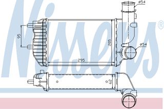 INTERCOOLER PEUGEOT BOXER 94- ΚΑΙΝ. NISSENS 96889 CITROEN JUMPER FIAT DUCATO PEUGEOT BOXER