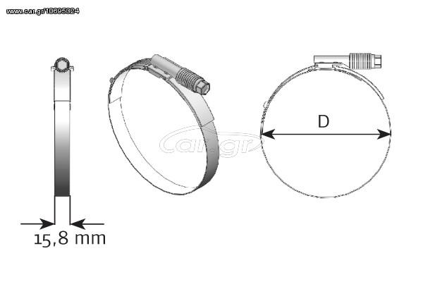 ΣΦΥΓΚ.UNIVERSAL 83MM-105MM ΚΑΙΝ. DINEX 98874