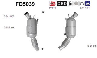 ΦΙΛΤΡΟ ΜΙΚΡΟ/ΔΙΩΝ BMW 318D ΚΑΙΝ. AS FD5039 AIXAM A.751 BMW 1 BMW 3 BMW 5
