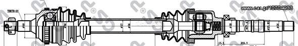 ΗΜΙΑΞ.ΔΕΞΙ XSARA 1.4 +ABS 97- ΚΑΙΝ. GSP 210019 CITROEN XSARA