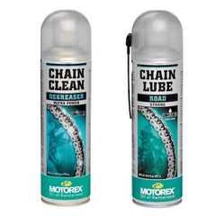 Σετ Λιπαντικό και Καθαριστικό Σπρέι Αλυσίδας Degreaser MOTOREX 500ml MTXUNISPR19_kit