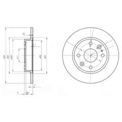 ΔΙΣΚΟΠΛΑΚΑ MAZDA MX5 1,6 89- LOCKHEED ΚΑΙΝ. DELPHI BG2803 MAZDA 323 MAZDA MX-5