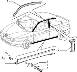 Alfa Romeo 146, σπόιλερ δεξί, καινούργιο, γνήσιο- 112979599