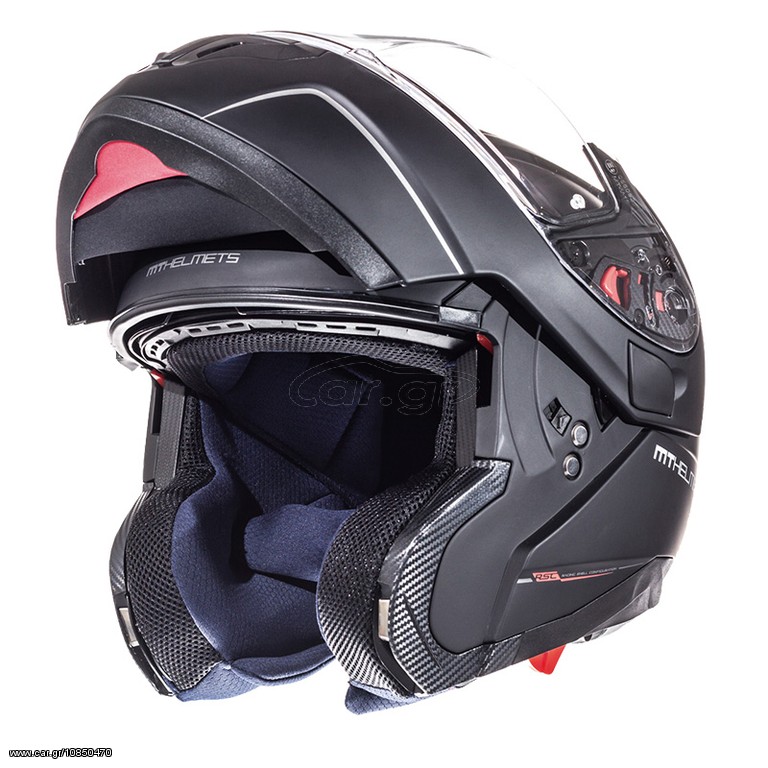 Ανοιγόμενο Κράνος MT Helmets Atom Μαύρο Ματ