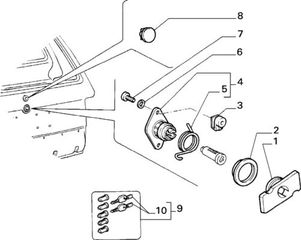 Fiat Fiorino/ Duna κλειδαριά πορτ παγκάζ, καινούργια, γνήσια- 7559171