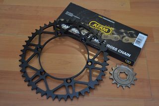 AFAM KIT KX-125/250(MX4 CHAIN -SLK REAR SPROCKET)