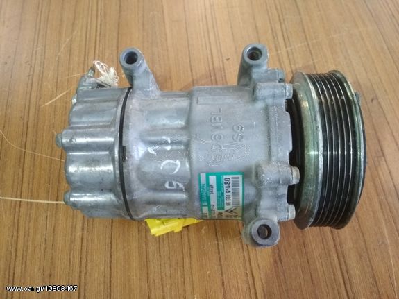 Κομπρεσέρ A/C Sanden SD6V12 1449F (9655191580) από Peugeot 206 '99-'10, μοτέρ KFW 75PS, για Citroen Saxo VTs '96-'03, Citroen Xsara '98-'04, Berlingo '96-'08, Citroen C2