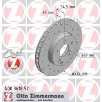 Σετ Δισκόπλακες εμπρός τρυπητες MERCEDES ZIMMERMANN Z 3618.52