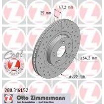 Σετ Δισκόπλακες εμπρός τρυπητες HONDA ZIMMERMANN Z 3161.52