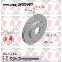 Σετ Δισκόπλακες εμπρός τρυπητες FORD-MAZDA ZIMMERMANN Z 1343.52