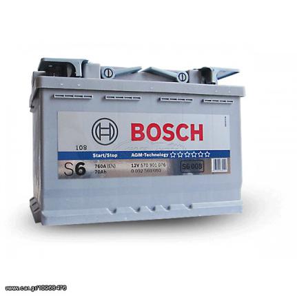 Μπαταρία BOSCH S6 LINE 70 AH (ΕΩΣ 6 ΑΤΟΚΕΣ ή 60 ΔΟΣΕΙΣ)