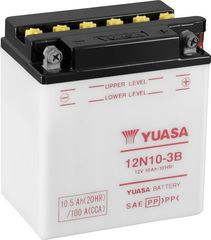 Μπαταρία μοτοσυκλετών YUASA 12V 10AH 12Ν10-3Β (ΕΩΣ 6 ΑΤΟΚΕΣ ή 60 ΔΟΣΕΙΣ)