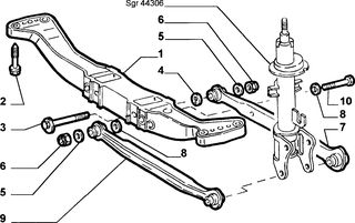 Alfa Romeo 156, έκκεντρο πίσω τραβέρσας, καινούργιο, γνήσιο- 60624735