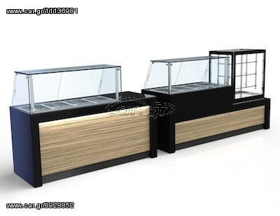 Βιτρίνα θερμαινόμενη 108 χ 76 χ 130-inox24-INOX24
