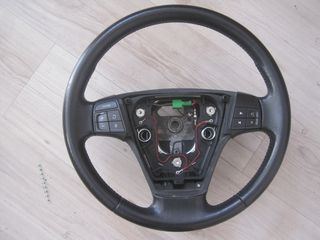 Στεφάνη τιμονιού με χειριστήρια ραδιοCD και cruise control από Volvo S40/V50/C70 2005-2011.