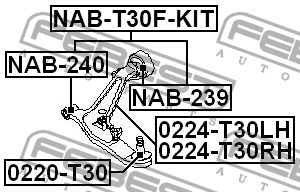 σετ επισκευης ψαλιδιου X-trail T30-thumb-1